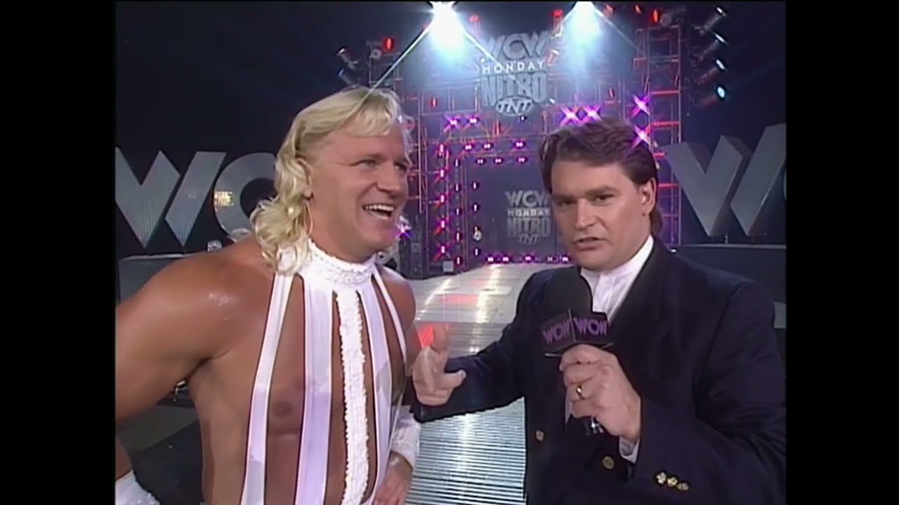 Jeff Jarrett WCW Debut Match + Promo. Double J denies he is part of the NWO!
