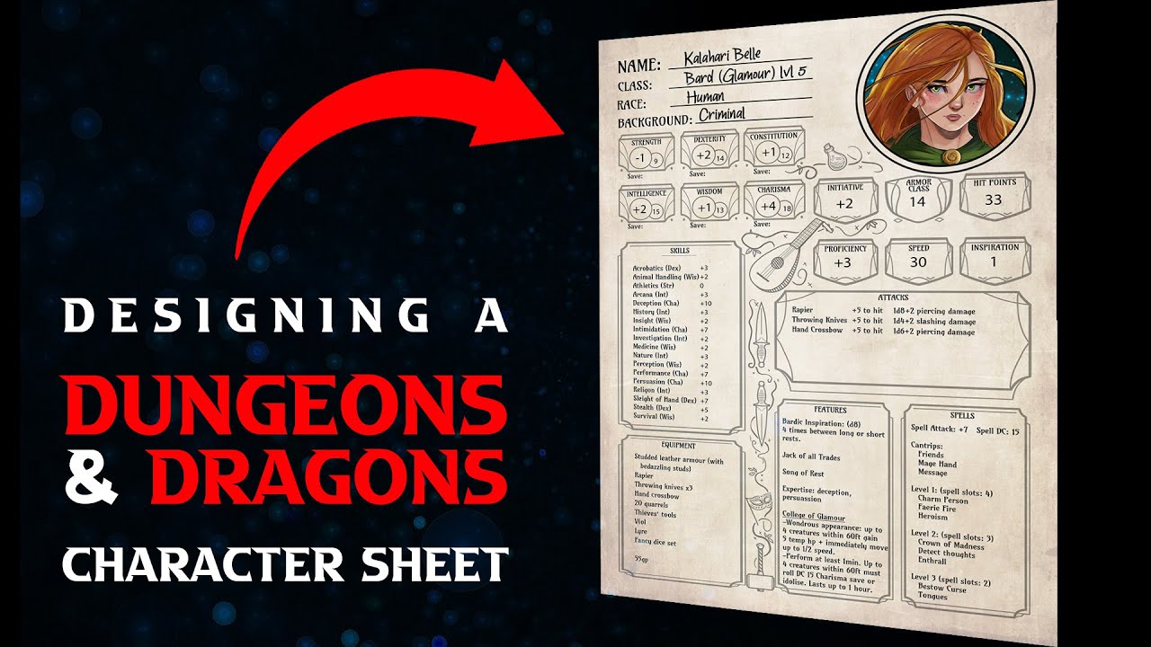 Tutorial - Designing D&D Character Sheet