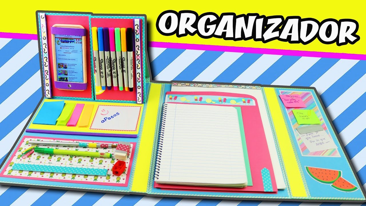 ORGANIZADOR REGRESO A CLASES - DIY Carpeta | Manualidades aPasos
