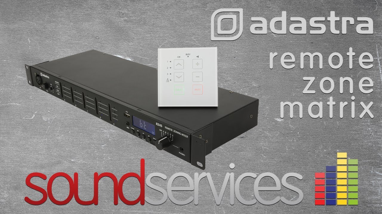 Adastra RZ45 remote 5-zone audio matrix with Bluetooth