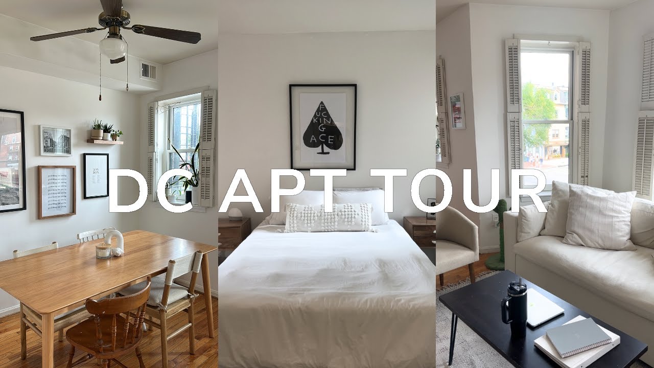 DOWNTOWN DC APT TOUR | 600 sf 1 bedroom, with rent $, historic building