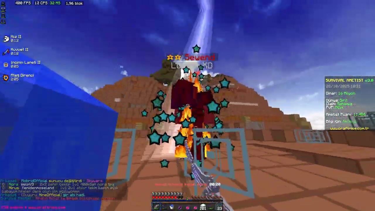 2X BUZ - KRAL VS KRAL - DÜELLO -craftrisee survival ametist