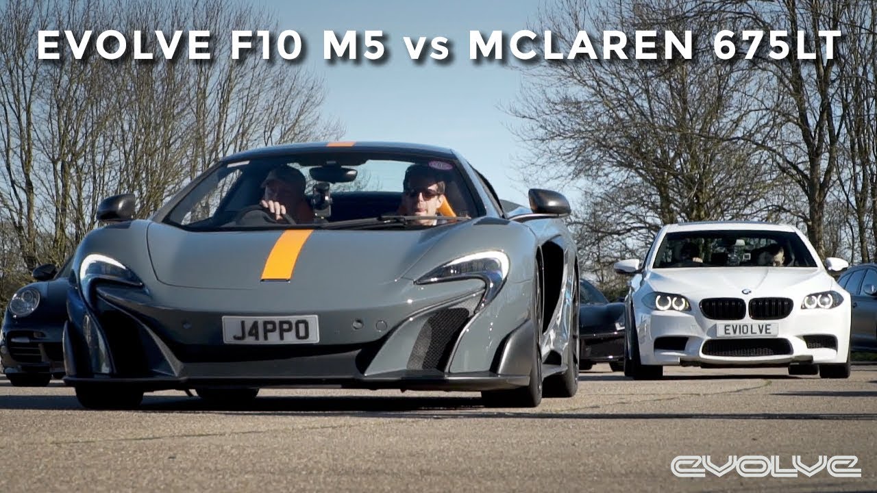 Evolve Stage 2 F10 M5 vs McLaren 675LT Drag Race