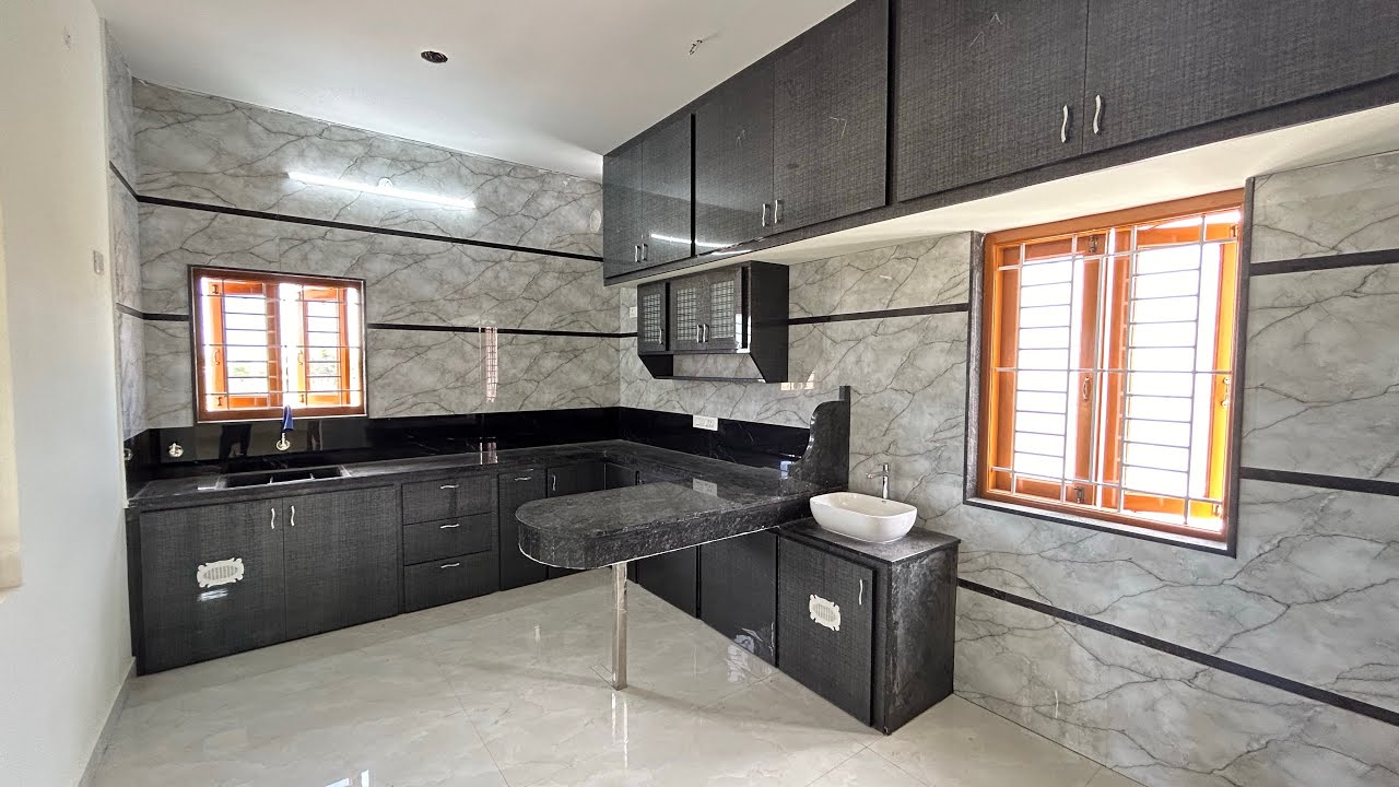 Low Price PVC Modular Kitchen Design 16x10feet Size with Dining Space 🏡🔥