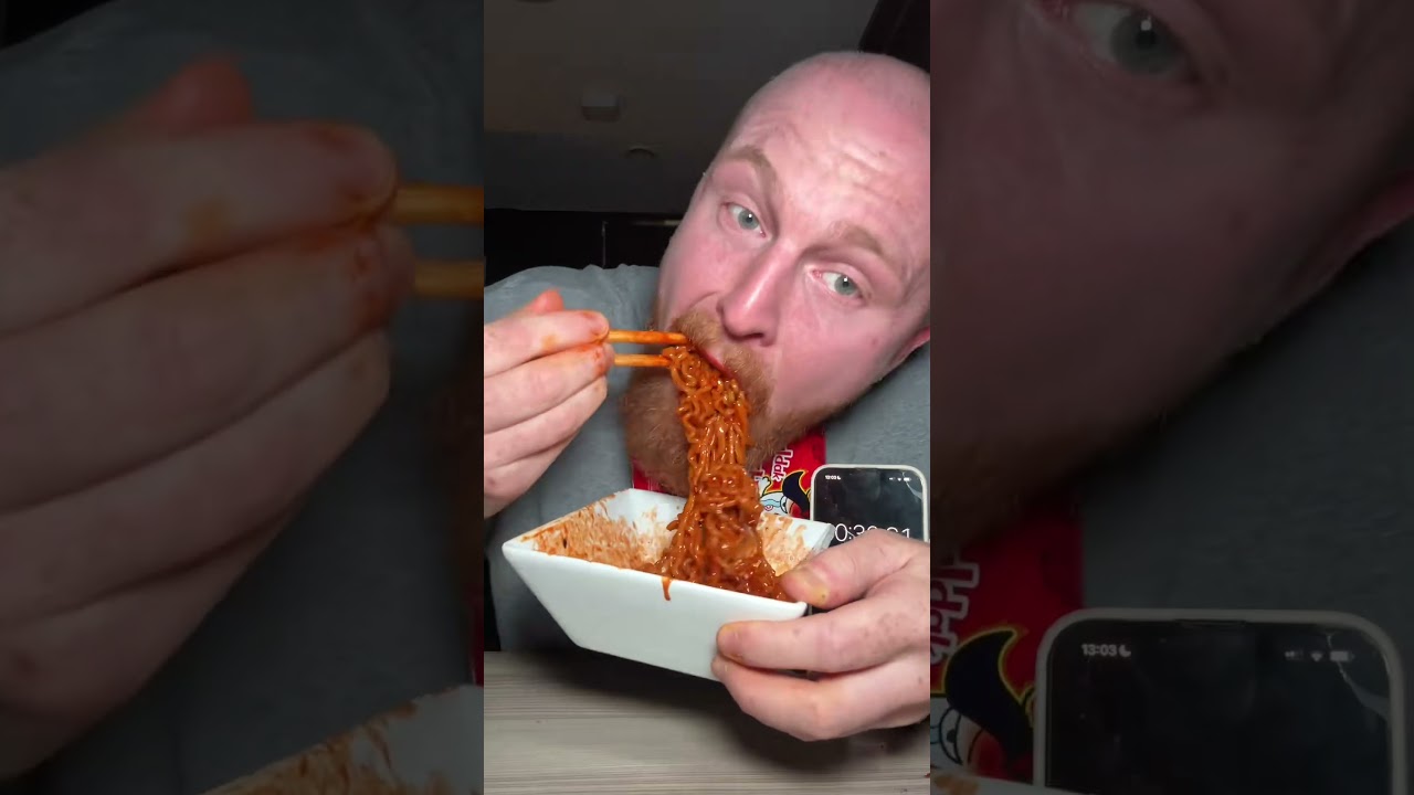 X3 Spicy Buldak Challenge 🥵🔥 | Can You Handle the Heat? #SpicyChallenge #BuldakNoodles #FoodTok #usa