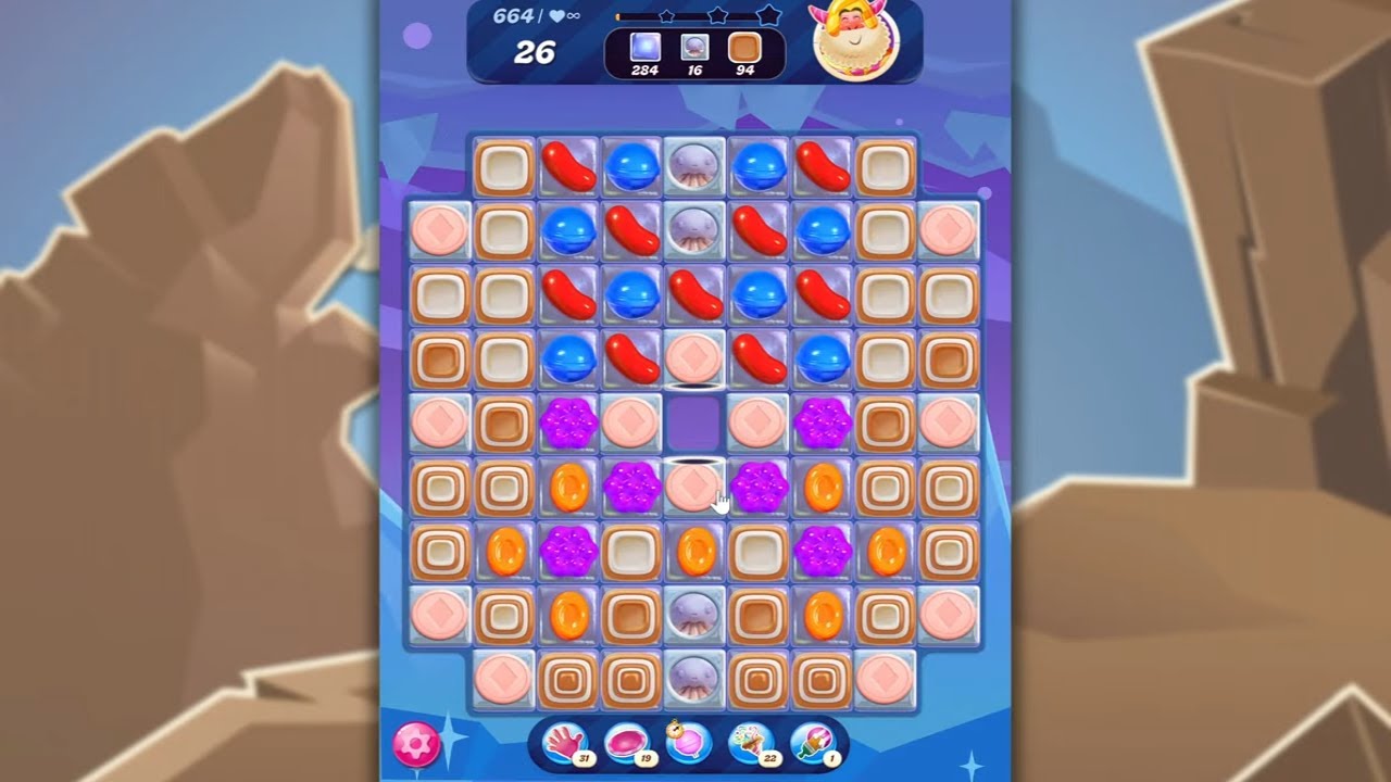 Candy Crush Saga LEVEL 664 NO BOOSTERS (new version)🐟☑️