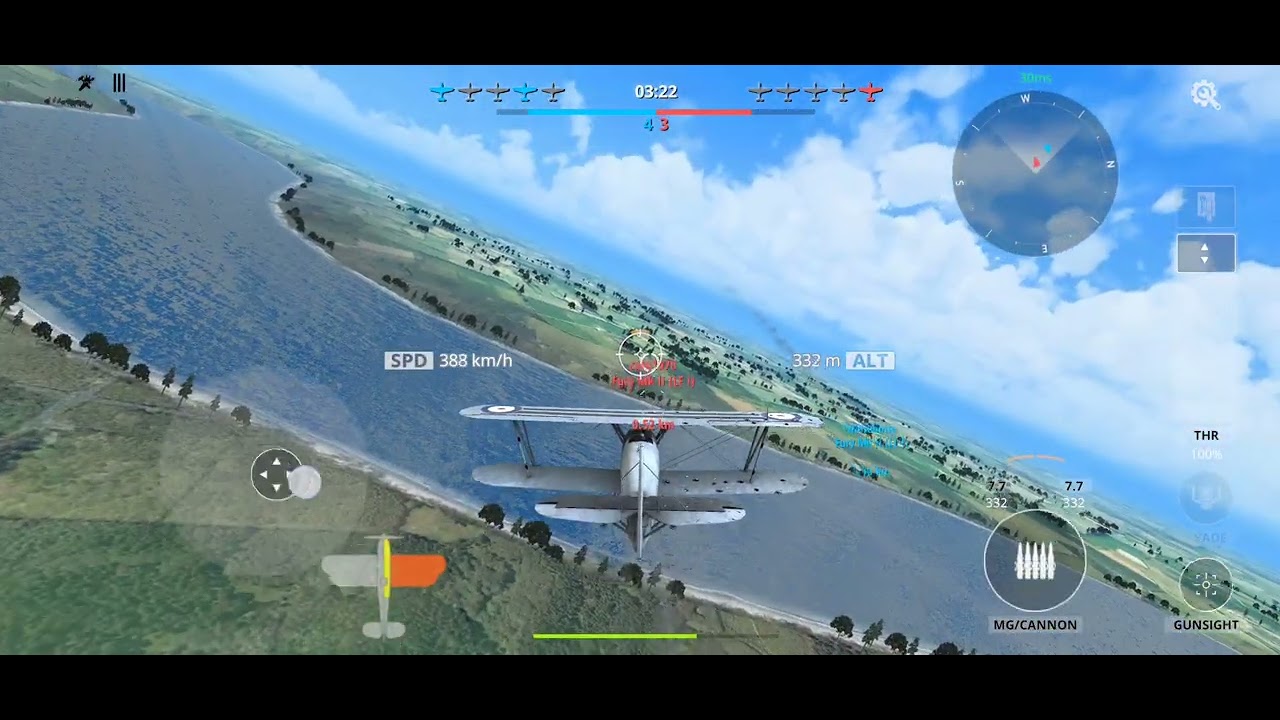 Screen recording of a plane game called woh(wings of heroes)part1