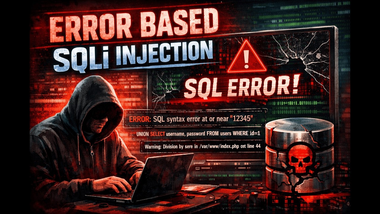 ERROR BASED SQLI INJECTION ATTACK | MYSQL | Pentesting | TRYHACKME | THM | HACKING | WEB HACKING