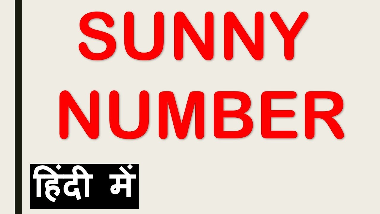 Sunny Number
