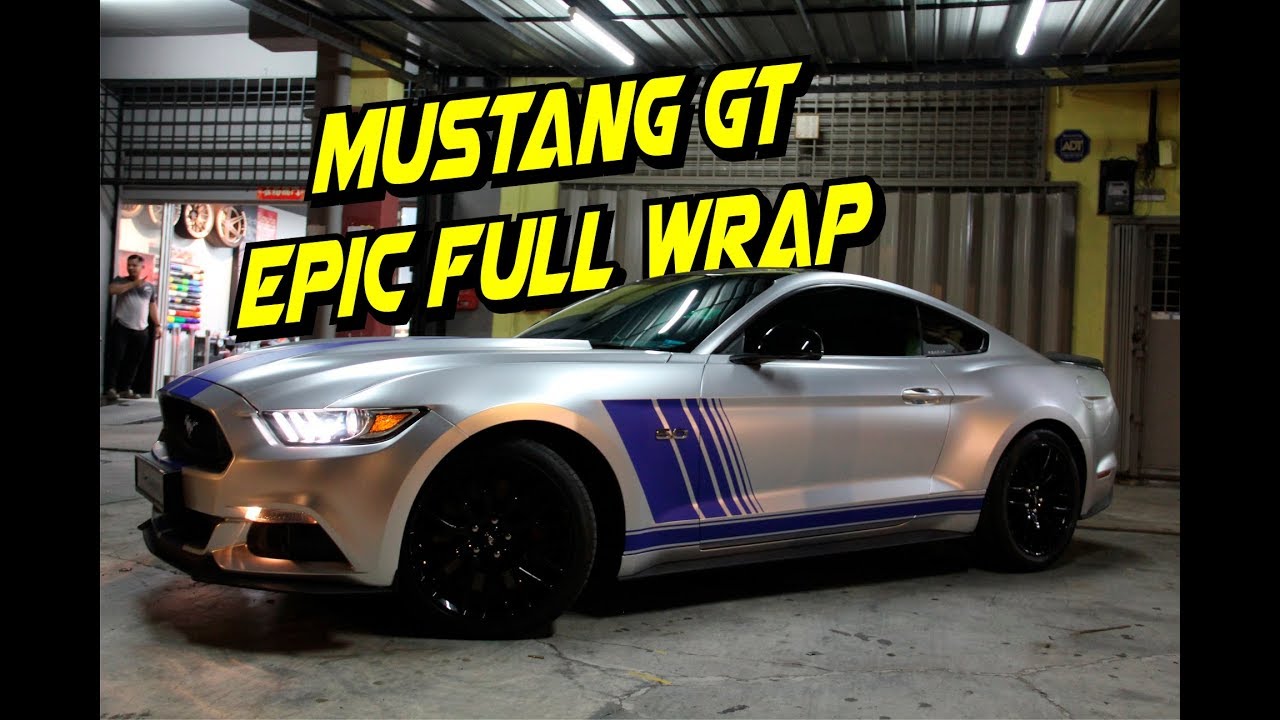 Full wrap & Custom Racing Stripe on Mustang GT