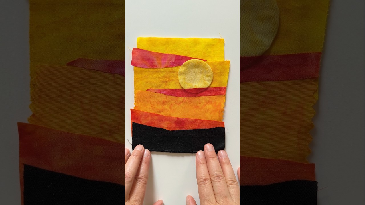 New beginning #art #textileart #fabricart #fabriccollage #sunset
