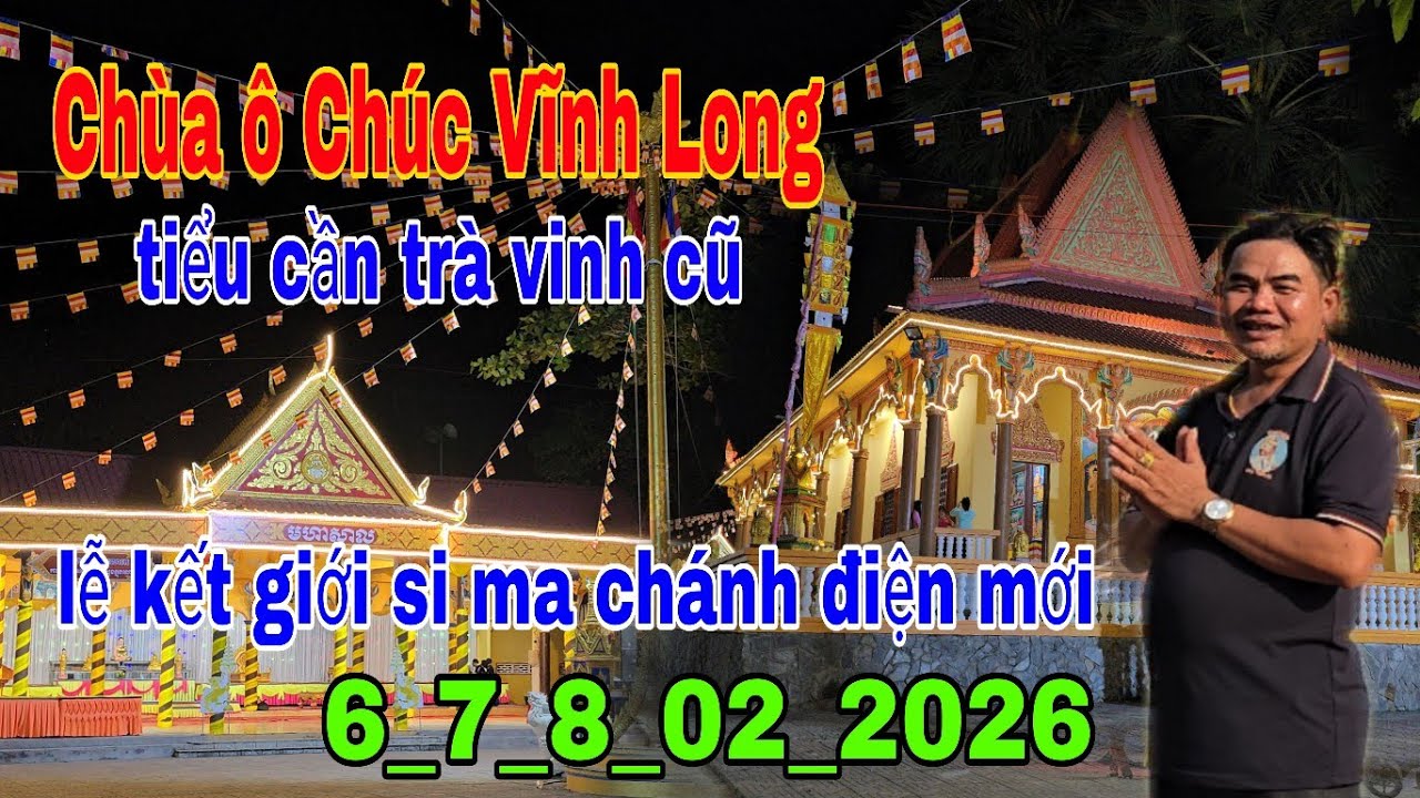 Chùa ô chúc khâu chuẩn bị lễ kết giới sima cảnh về đêm rất đẹp/Sơn Tinh tv 