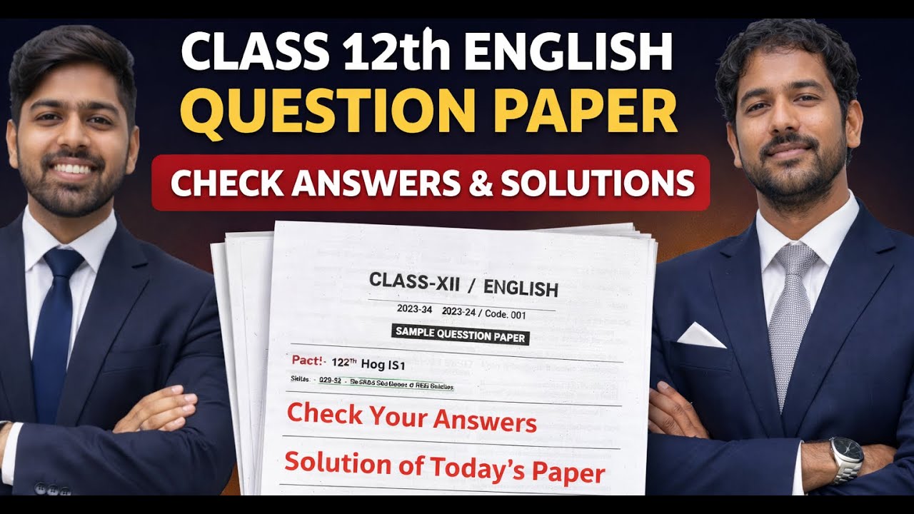 English Solution 2026 | Class 12th Board Exam 2026 #EnglishPaperSolution