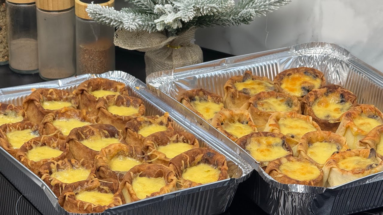 Блинчики с начинкой «Жюльен» под сыром | Блины с курицей и грибами в духовке