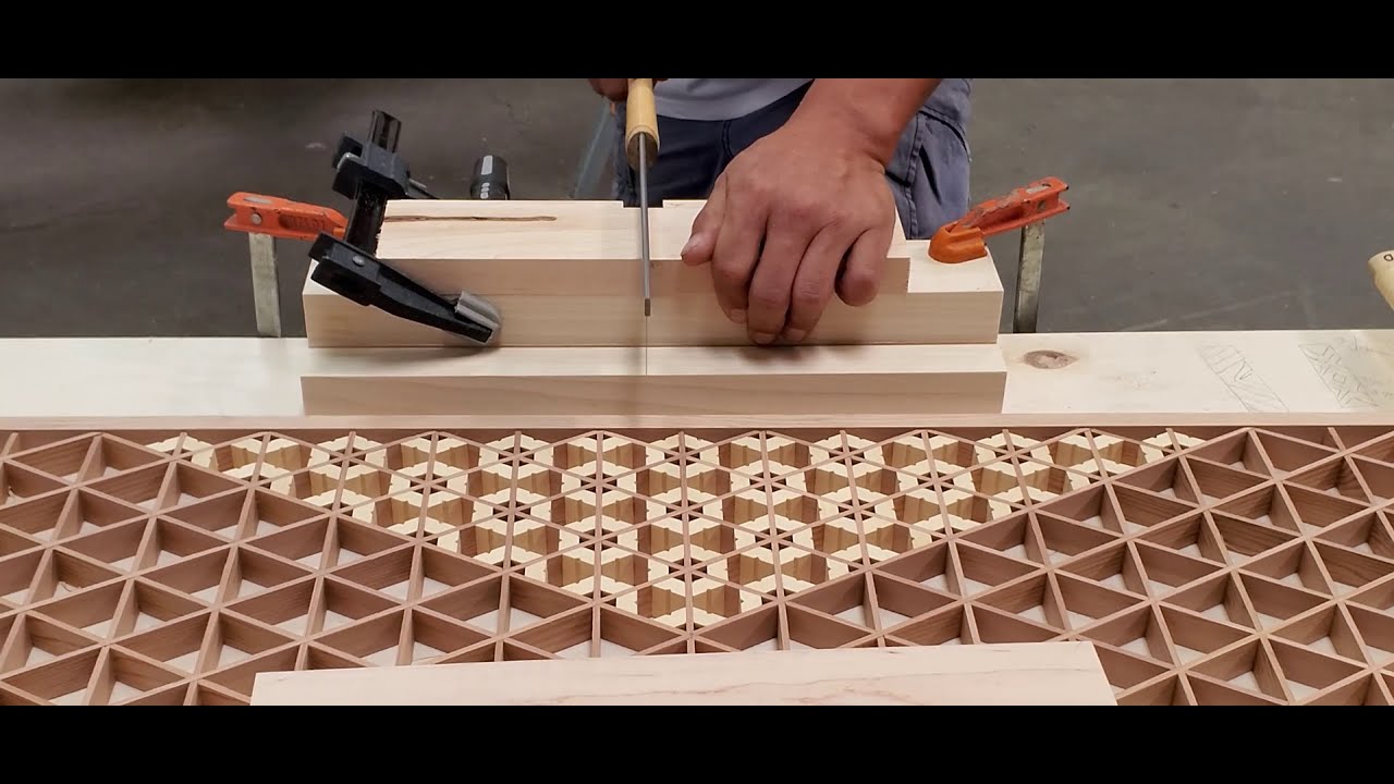 Taeho's Kumiko Club Part 3- making sakura & asa-noha kumiko pattern -Kumiko How To-