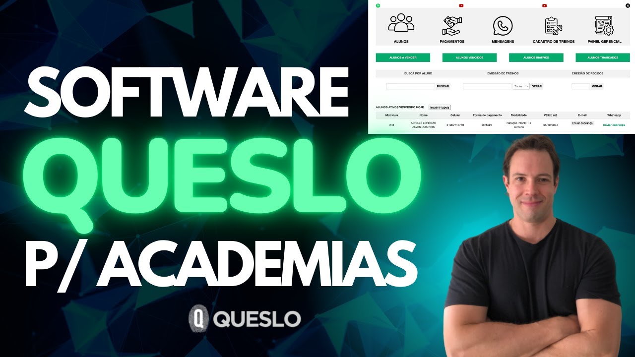 Software para academia mais fácil! Apresentação do sistema Queslo FIT
