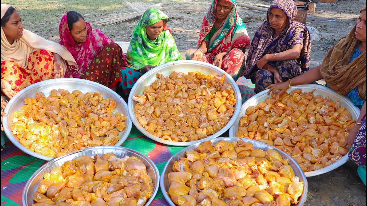 Chicken Nehari Curry - 100 KG Chicken Meat & Rice Cooking By Women - New Curry Recipe Of Chicken