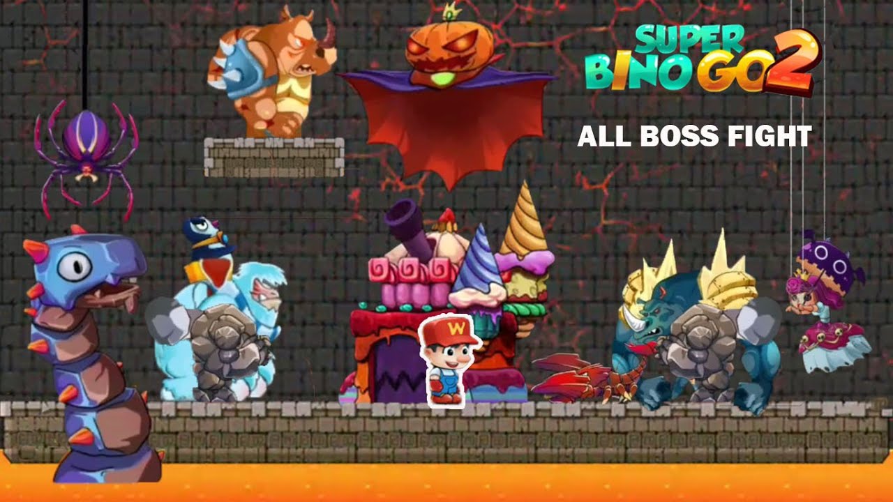 Super Bino Go 2 All BOSS Fight (End)
