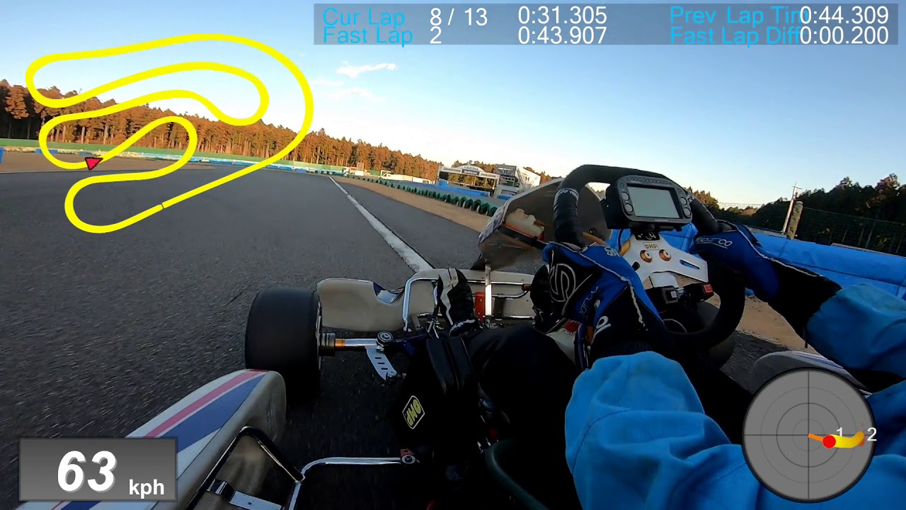 【榛名モータースポーツランド】2002133⑤　KT100SEC　Best Time 43.907　レーシングカート