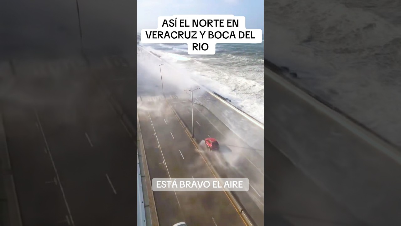 NORTAZO EN VERACRUZ Y BOCA #vientosfuertes #veracruz #climaextremo #viral #shorts