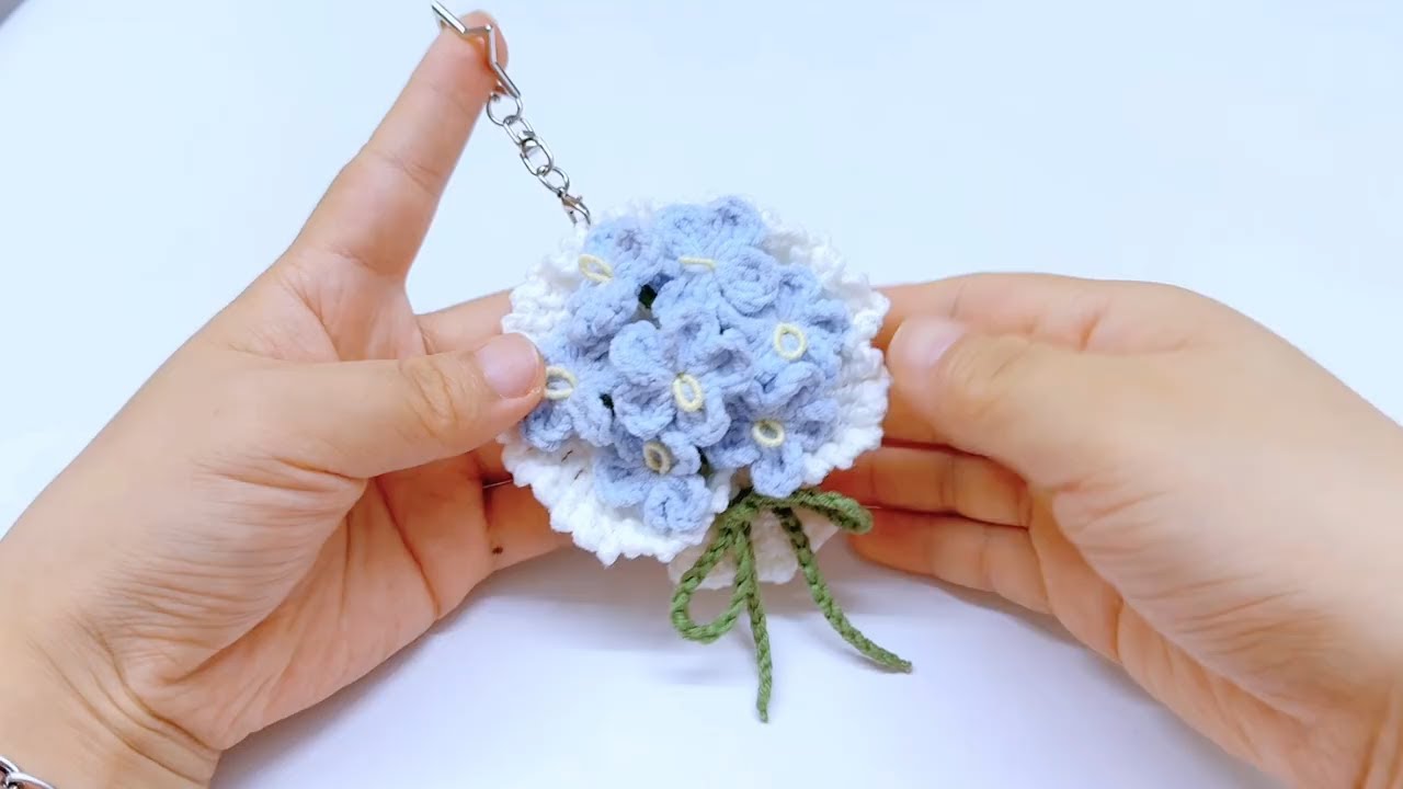 Forget Me Not Flower Crochet Tutorial  Easy DIY Crochet Bouquet for Beginners