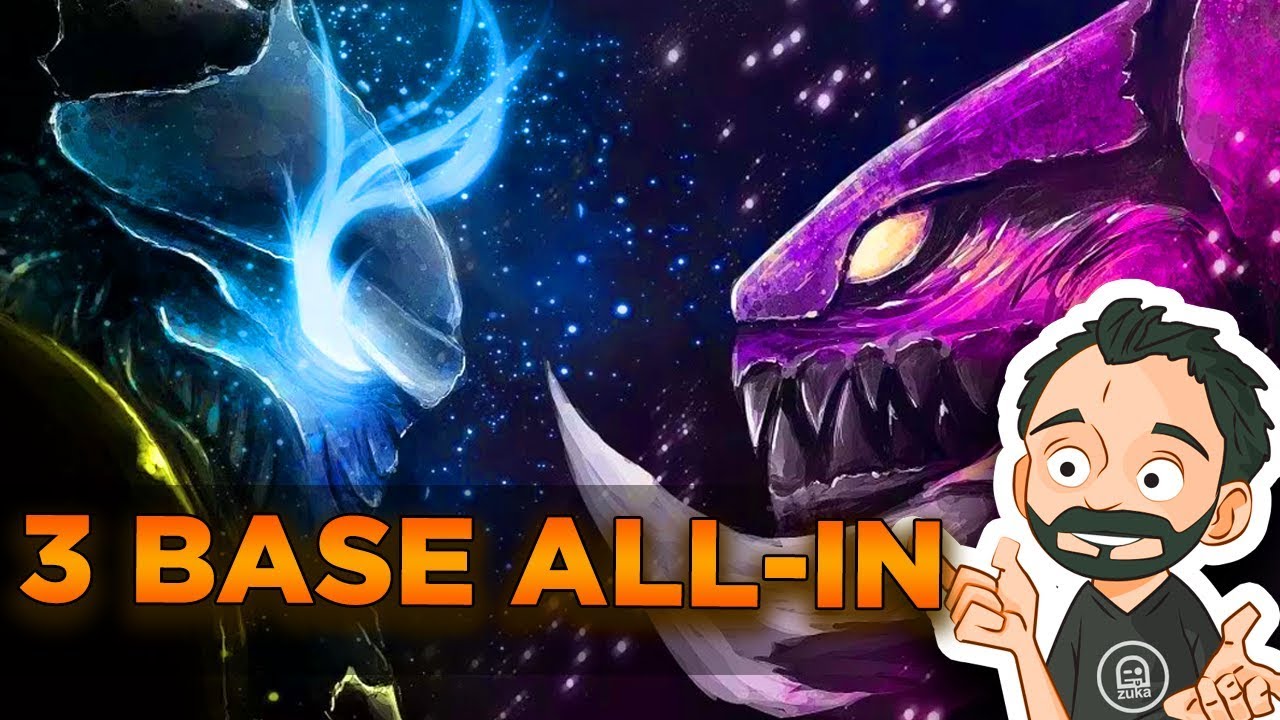 StaCraft 2 - PvZ - Easy 3 base All-in ! DT drop is Strong !