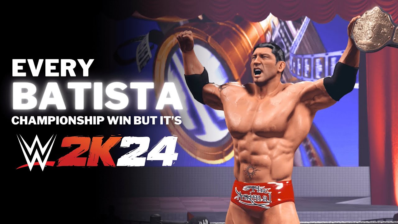 Каждая победа в чемпионате Батисты, но это WWE 2K24!