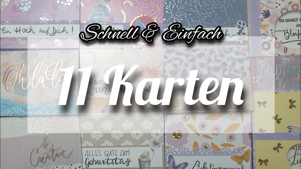 11 Karten aus Action Kartenboxset NEU* Vellum* Nur Actionmaterialien*