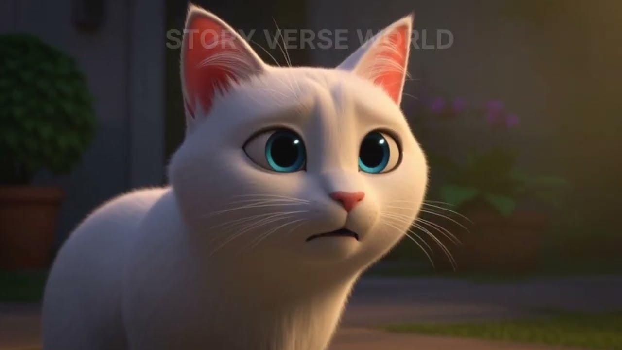 Cute White Cat 🐱💙 | Heart Touching Kids Moral Story | 3D Cartoon Animation