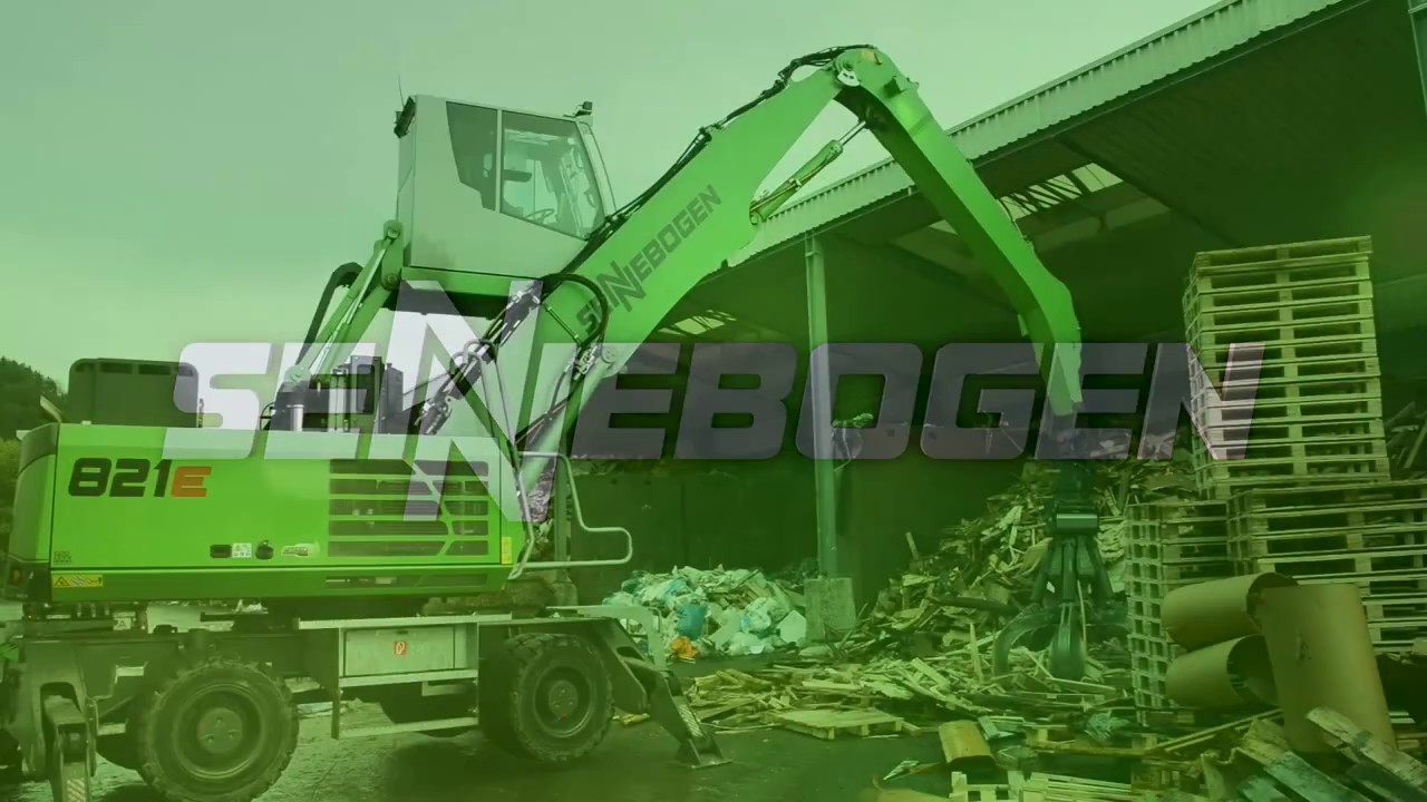 SENNEBOGEN 821 Mobile - Indoor and outdoor recycling application at Menshen GmbH in Germany