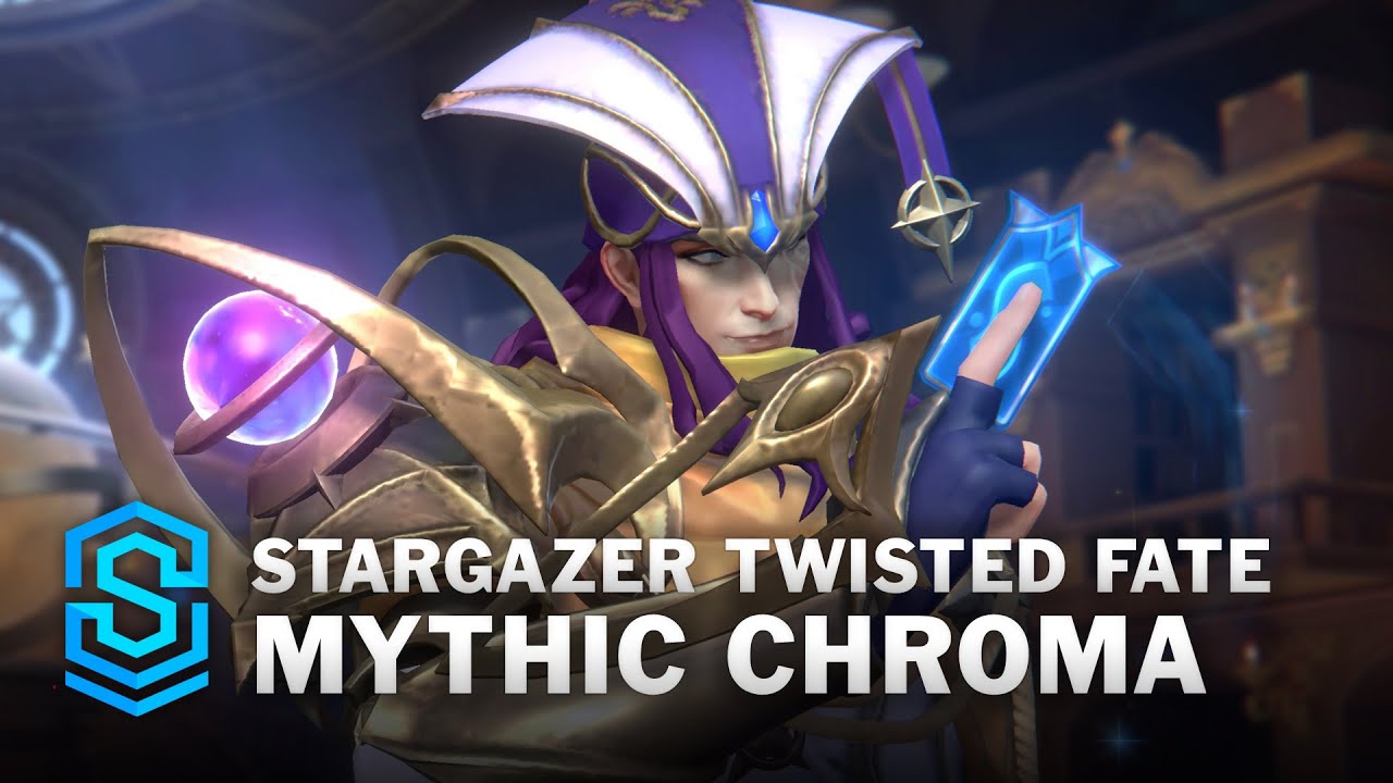 Stargazer Twisted Fate Mythic Chroma Wild Rift Skin Spotlight