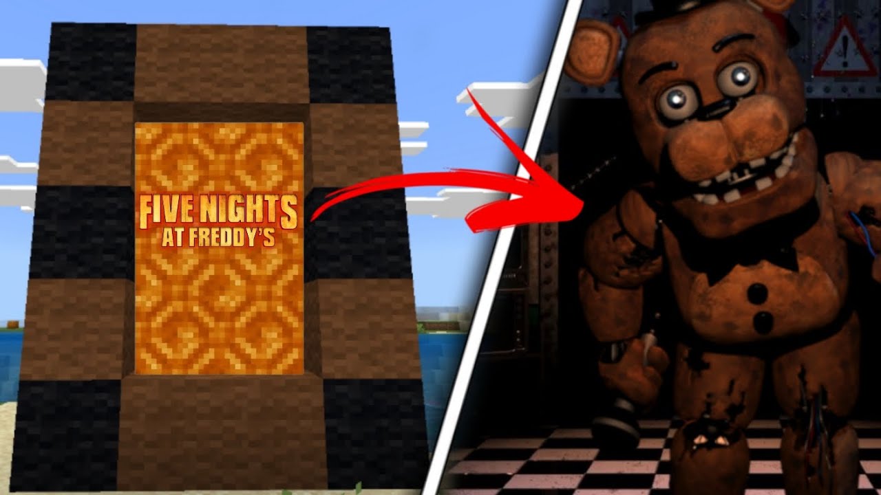 O PORTAL PARA O MUNDO DO FIVE NIGHTS AT FREDDYS NO MINECRAFT PE! (MACHINIMA) - MINECRAFT 