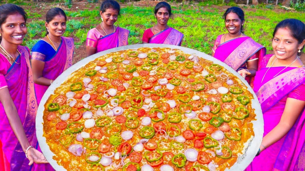 KING OF TURKEY PIZZA RECIPE!!! | Biggest Pizza In The World | Village Style