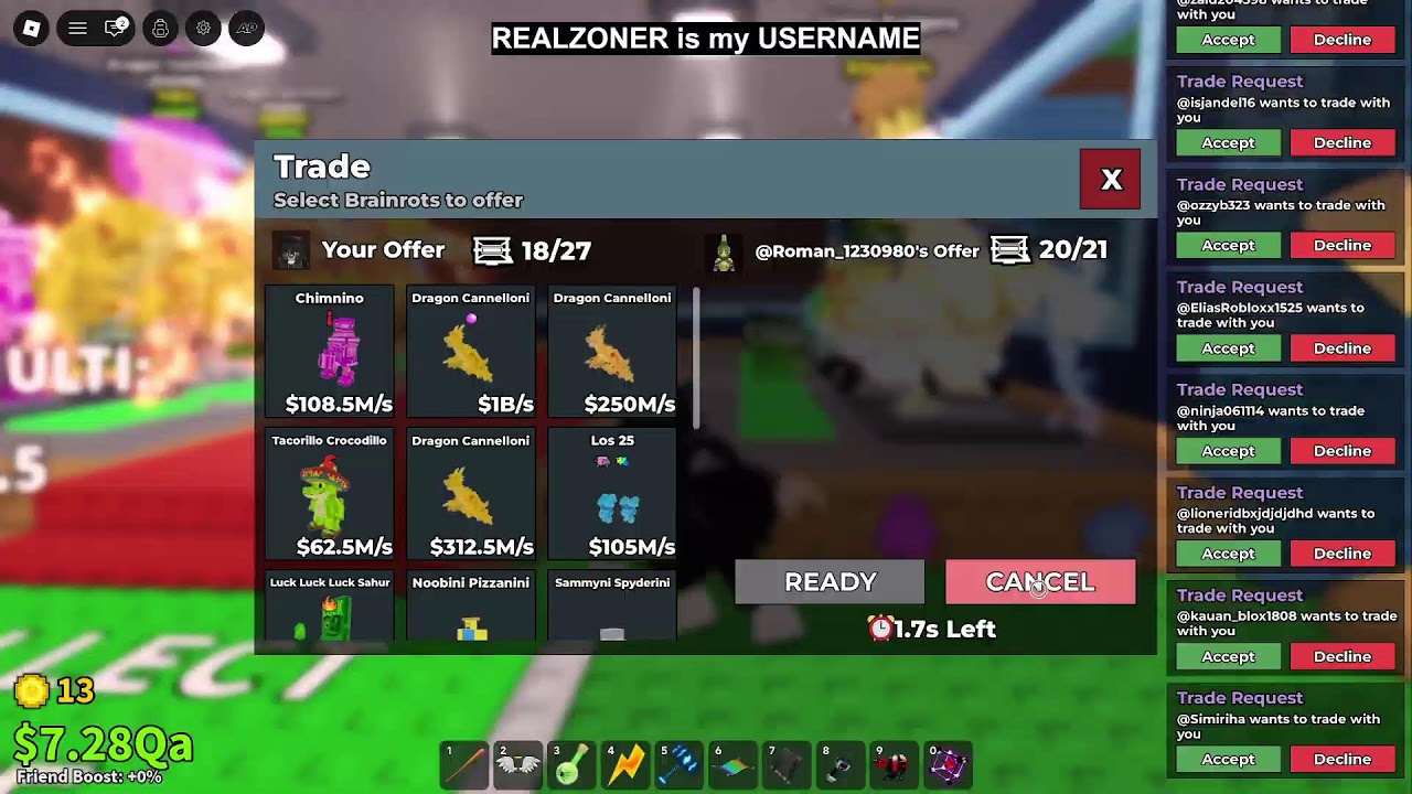 🔴LIVE! Trading Steal A Brainrot Roblox!!!!