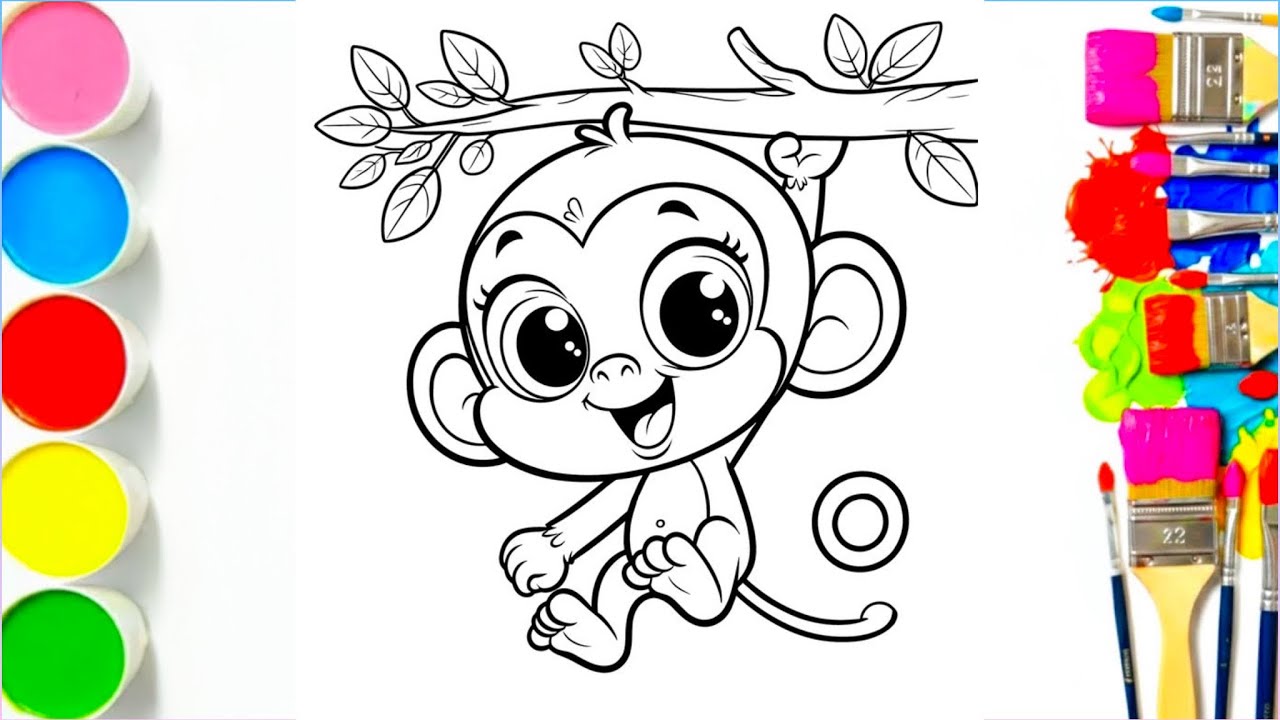 How to draw a monkey | step by step
