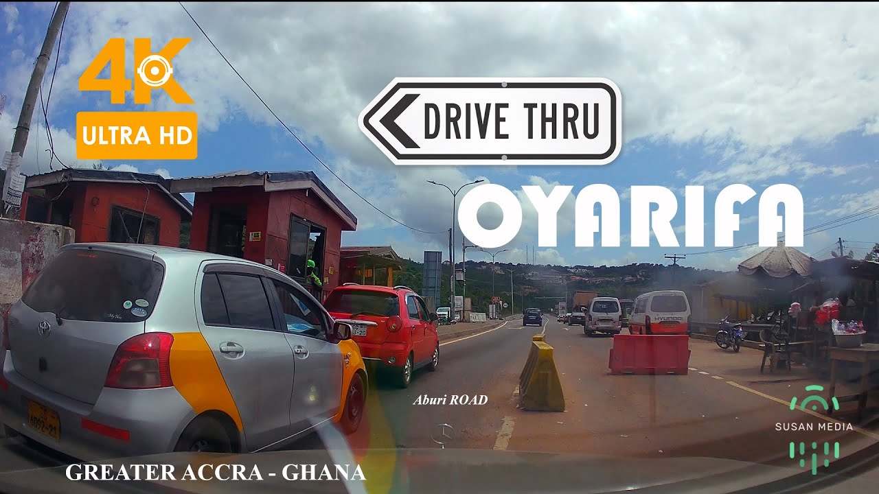 Oyarifa Road Drive from Adenta in Accra Ghana 4K