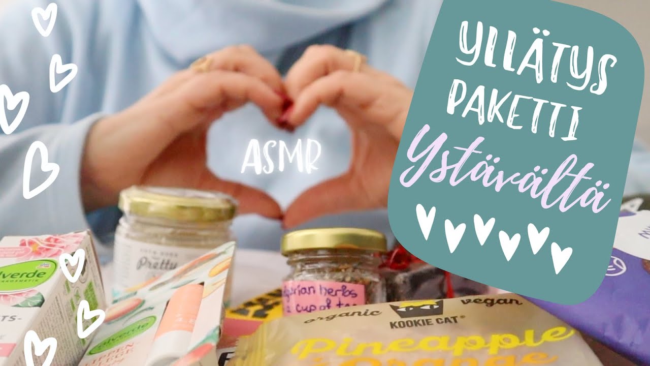 ASMR SUOMI💙Postipaketti ystävältäni sisältää ihania tuotteita ja rentouttavia ääniä