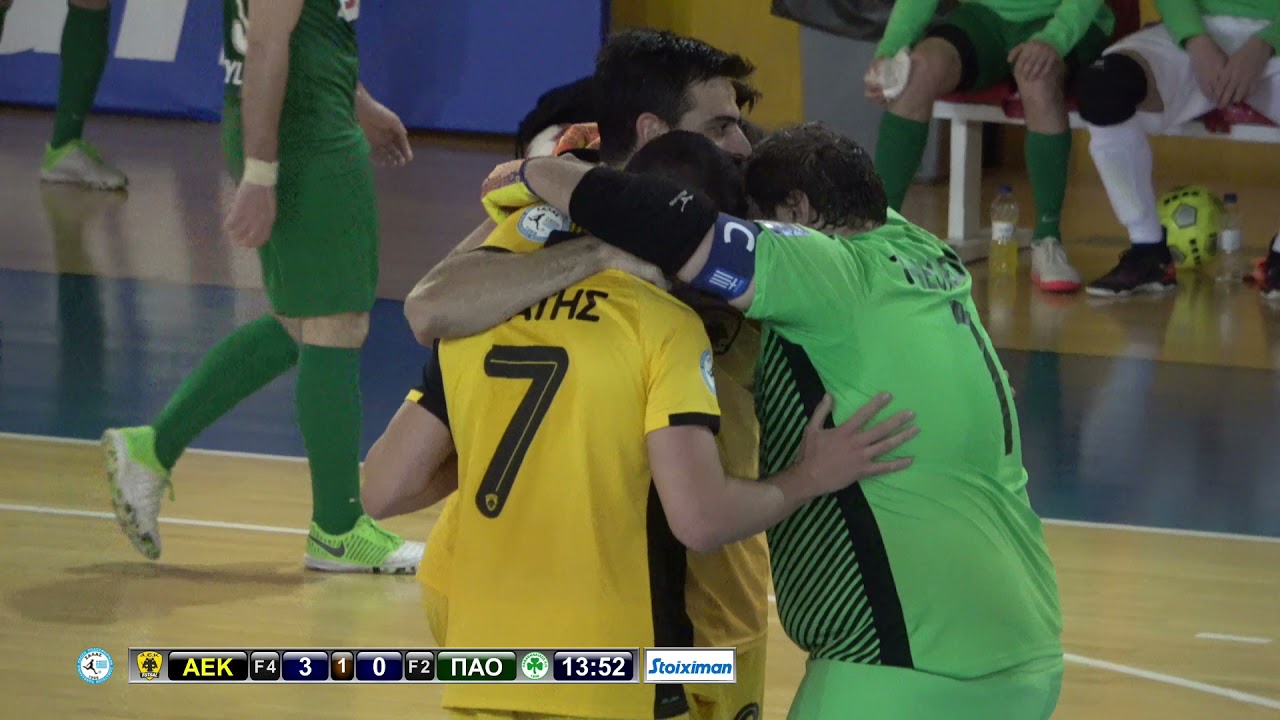 2020-21 Stoiximan Futsal Super League SF2 ΑΕΚ - ΠΑΟ Highlights 24/04/2021