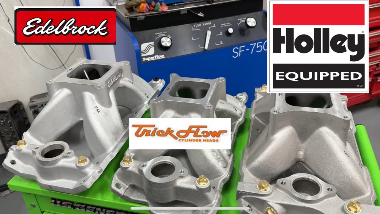 Intake Dyno Test Part 2 Edelbrock 2892 vs Trick Flow R vs Holley 300 110