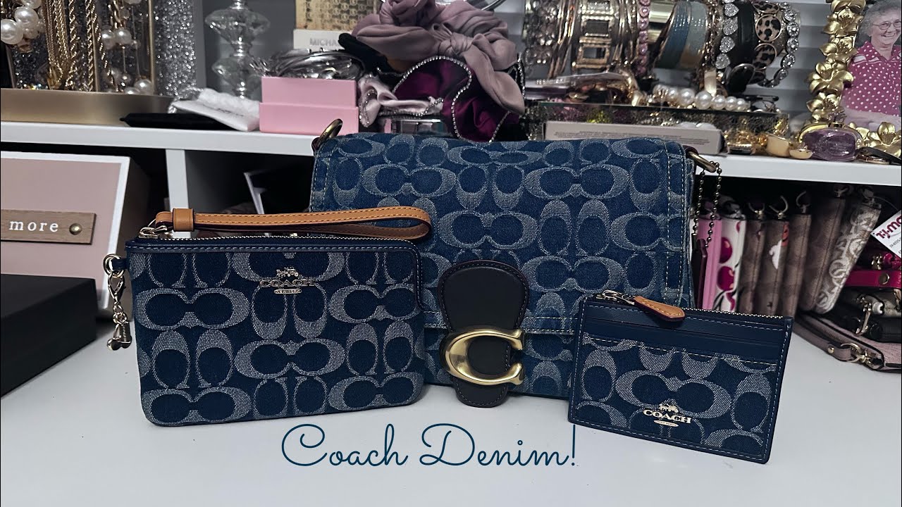 Coach Outlet Denim Collection haul!! SLGs