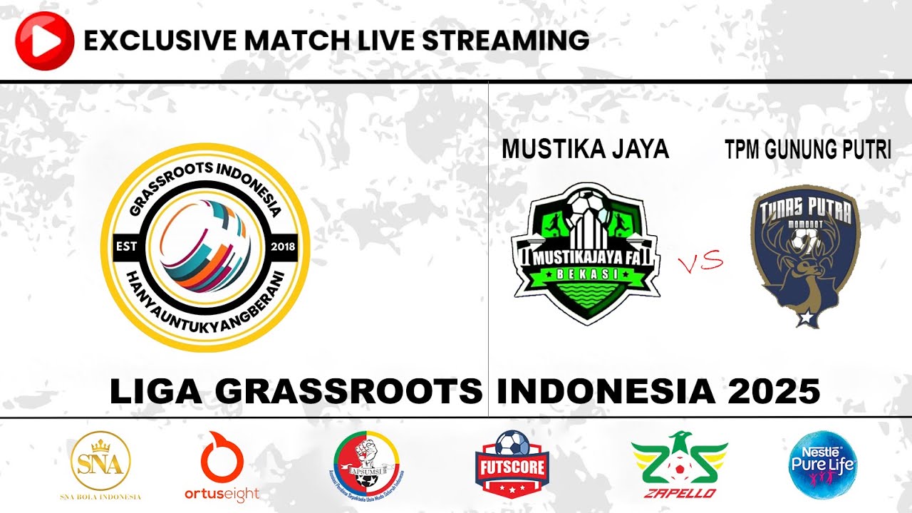 MUSTIKA JAYA vs TPM GUNUNG PUTRI | Liga Grassroots Indonesia 2025 JABODETABEK LIVE Lapangan 1
