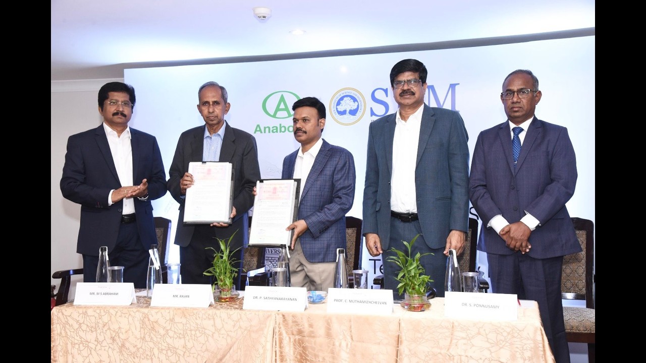 SRMIST Licenses Patented Solar Cell Encapsulant Technolgy to Anabond Ltd, Chennai Express News