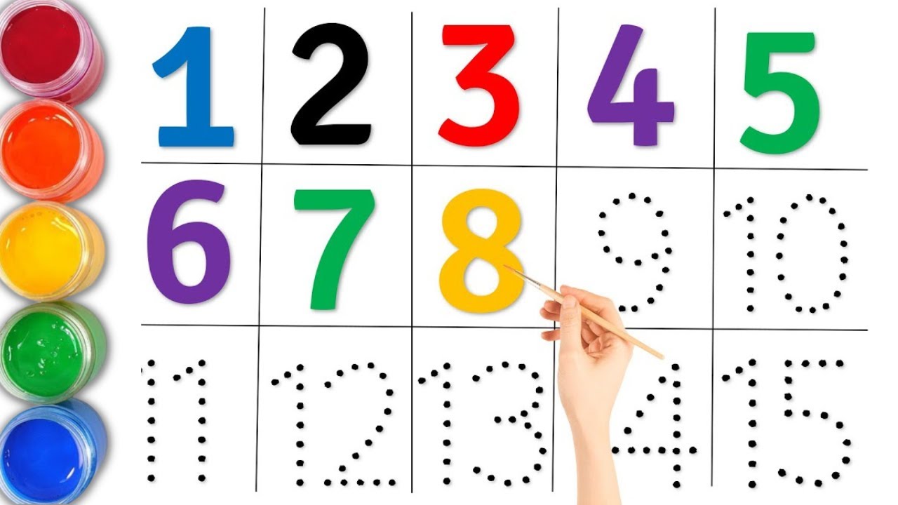 123 counting for kids | Counting numbers छोटे बच्चों की पढ़ाई kids class | Write, Read and Paint