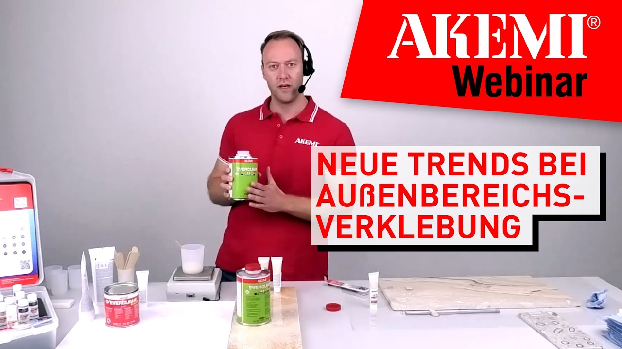 Neue Trends Aussenbereichsverklebung - Webinar: Kleber für massieve Konstruktionen mit Naturstein