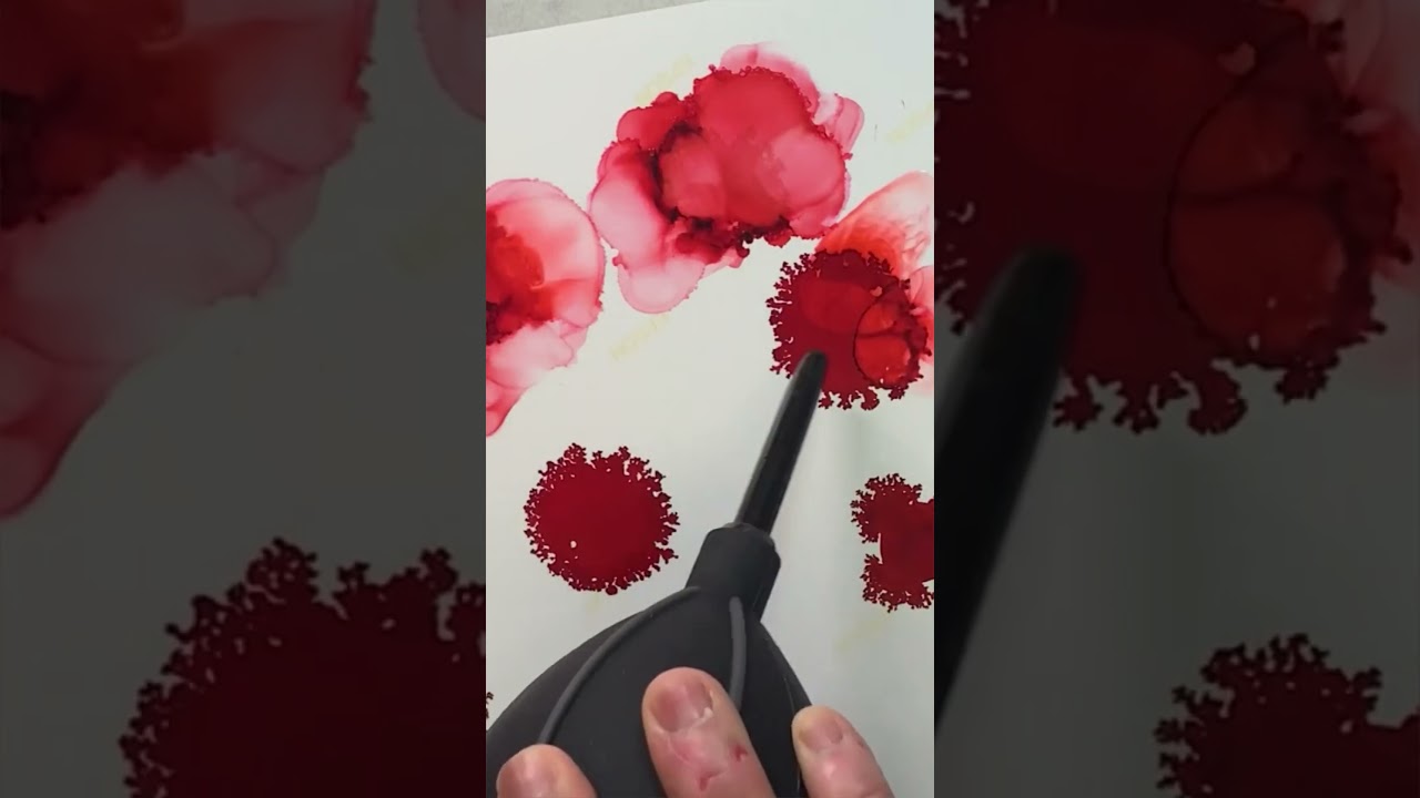 How to make quick flower painting #shortsviral  , #shortsfeed , #shorts , #alcoholinkart