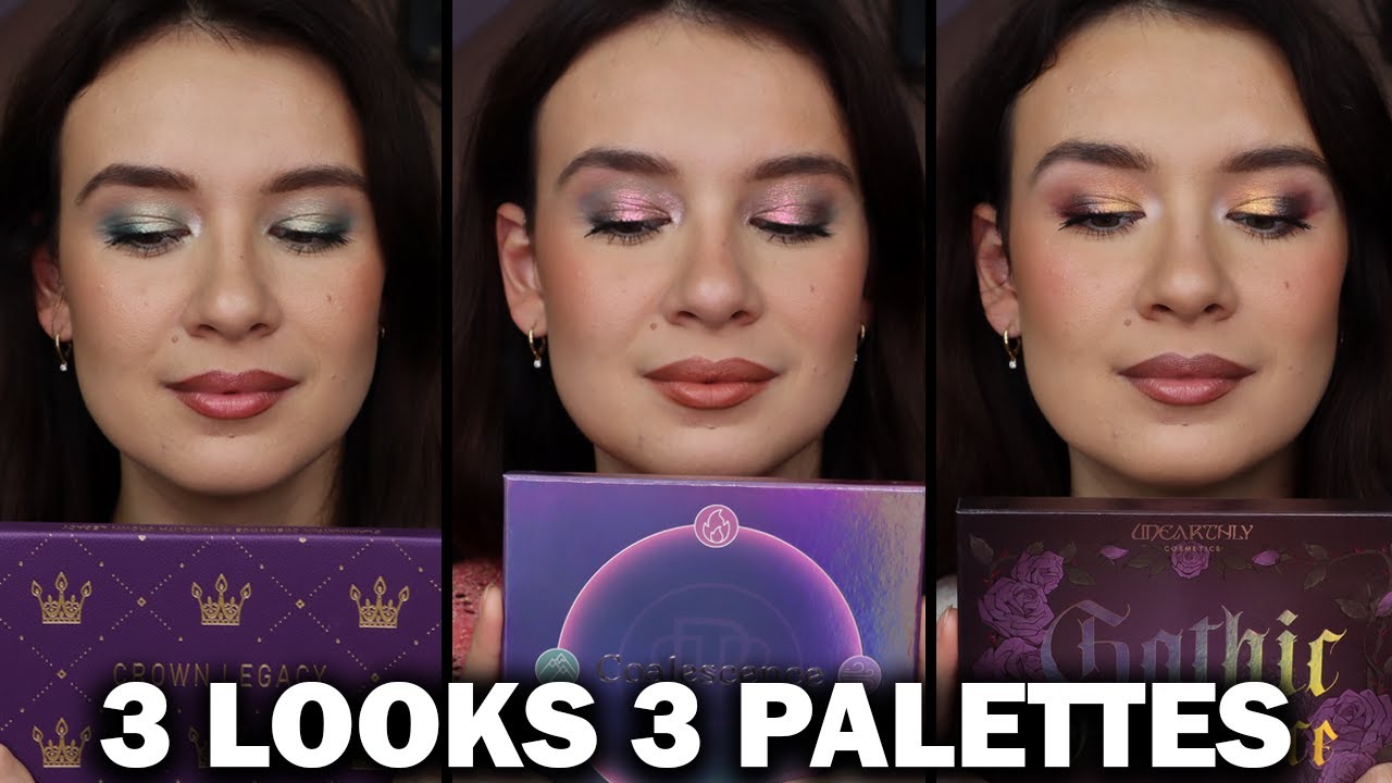 3 LOOKS 3 PALETTES : CROWN LEGACY GLAMINATRIX X MONOLITH, BBB COALESCENCE, UNEARTHLY GOTHIC ROMANCE