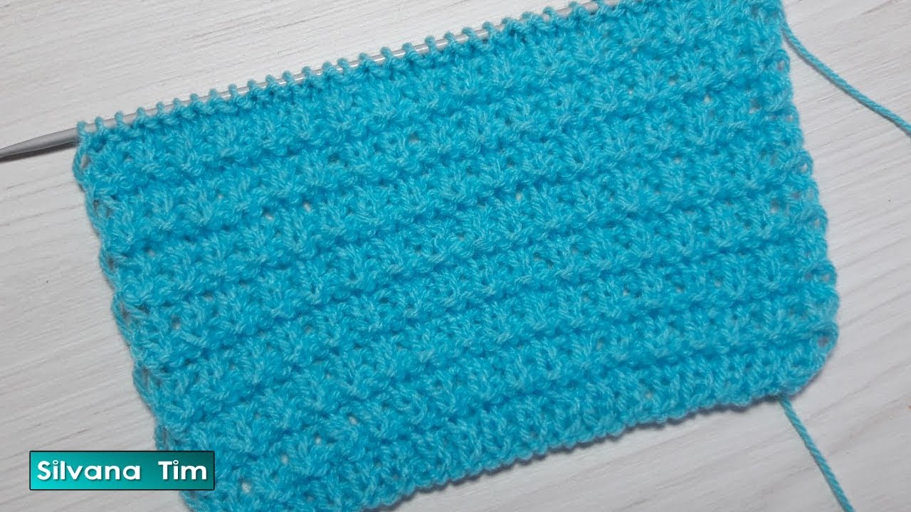 PUNTO REVERSIBLE fácil para principiantes. Tejido con dos agujas / Silvana Tim # 664