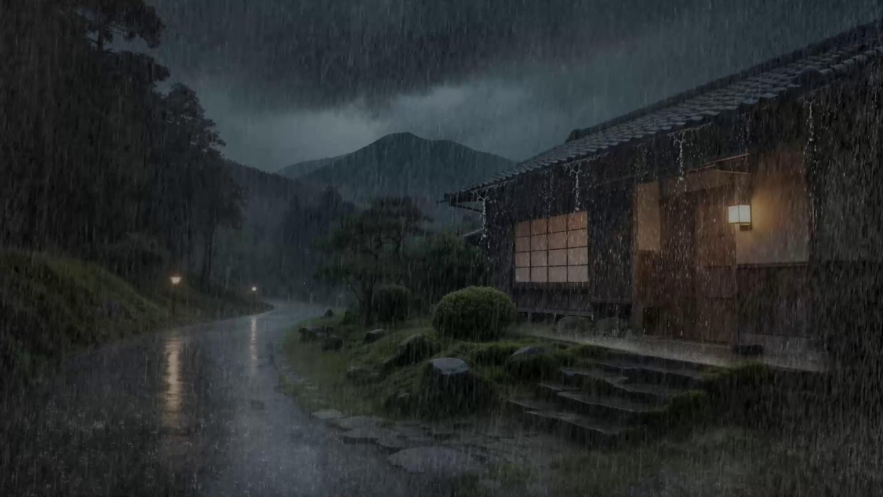 Let Go Tonight 🌧️ Rainfall Over Countryside Cabin for Deep Sleep and Peace 😴