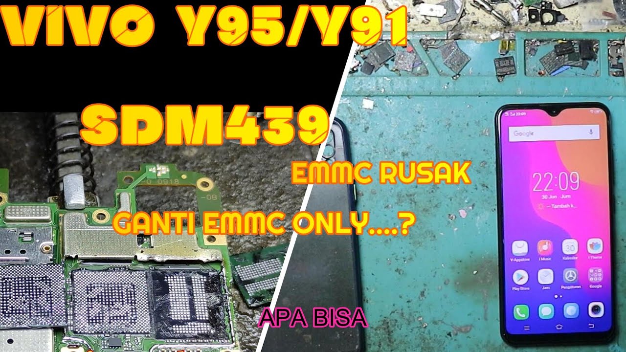 VIVO Y95 Y91 mati hanya 9008  emmc rusak atau uregent kita selesaikan