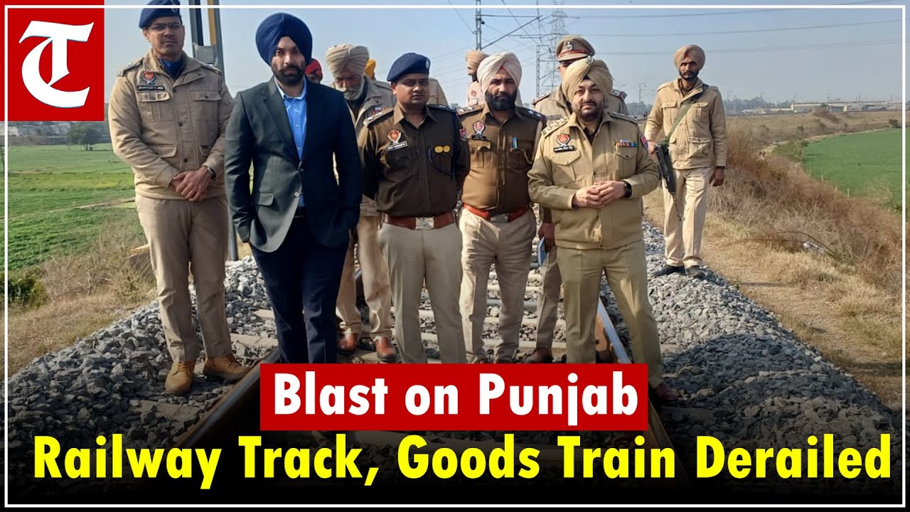 Blast on railway track near Punjab's Sirhind damages 600-metre stretch, goods train engine derails